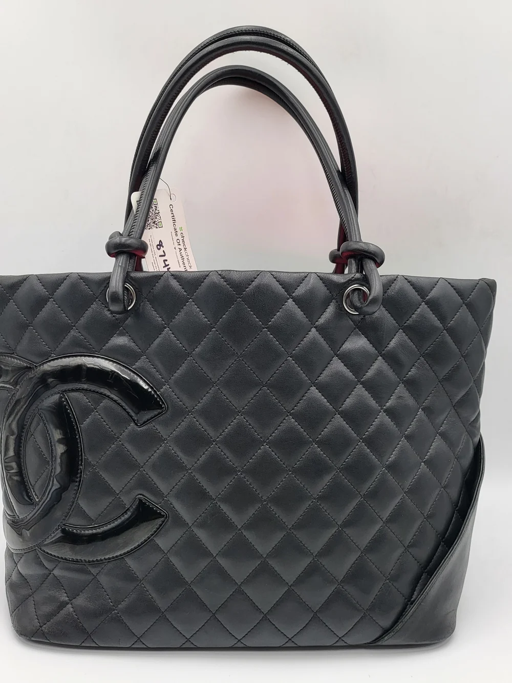 CHANEL Calfskin Quilted Cambon Ligne Tote Bag..Authentic w/COA....